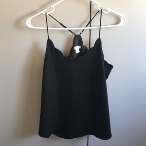 J. Crew Tops - Black Scalloped J Crew Tank J. Crew Tops - Black Scalloped J Crew Tank